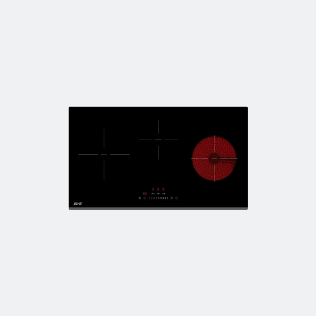 เตาไฟฟ้า 3 หัว เตาแม่เหล็กไฟฟ้า ผสม เตาเซรามิค HB73-2IND1DCEM/SC