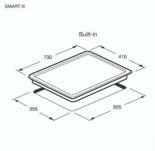 เตาแก๊ส 2 หัว เตาแก๊สแบบฝัง ฐานกระจกนิรภัย SMART III